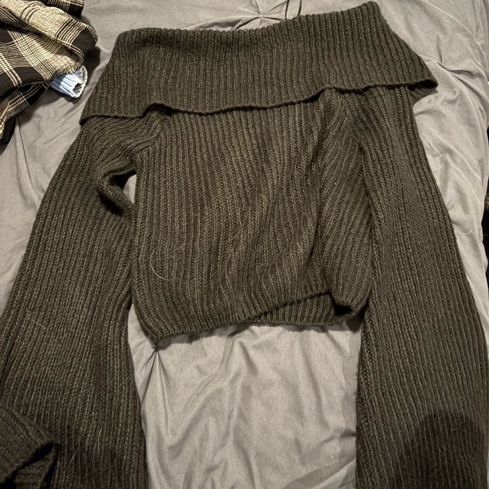 Black Off-Shoulder Sweater
